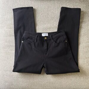 FRAME Le High Straight Black Jeans Size 27 High Rise Stretch Denim